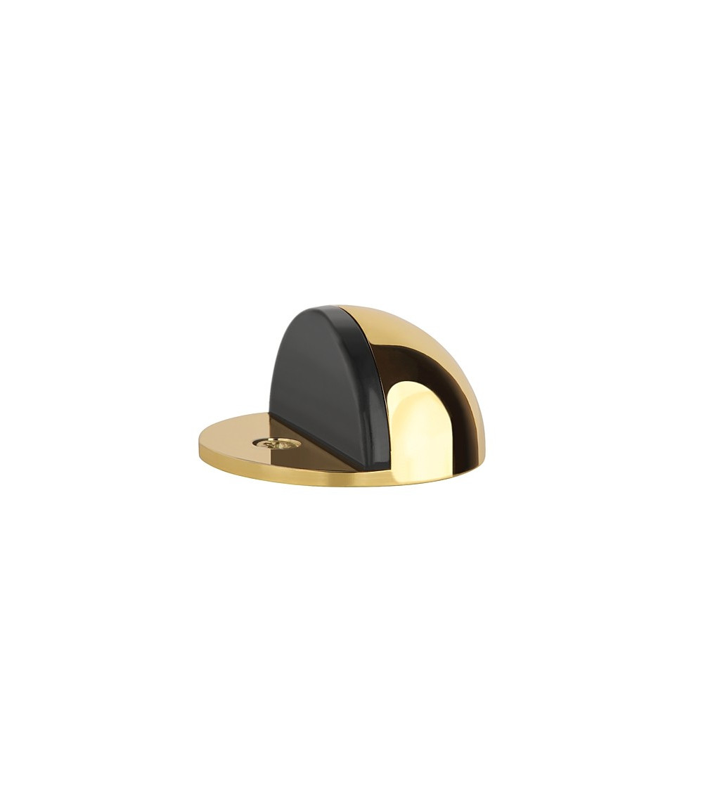 Matt gold door stops DS21, floor mounted - designer handle