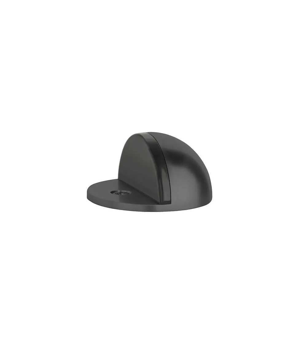 Black door stop DS21, floor mounted - designer handle