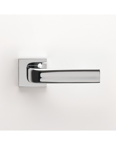 JENA polished chrome door handle design handle fitted on a door