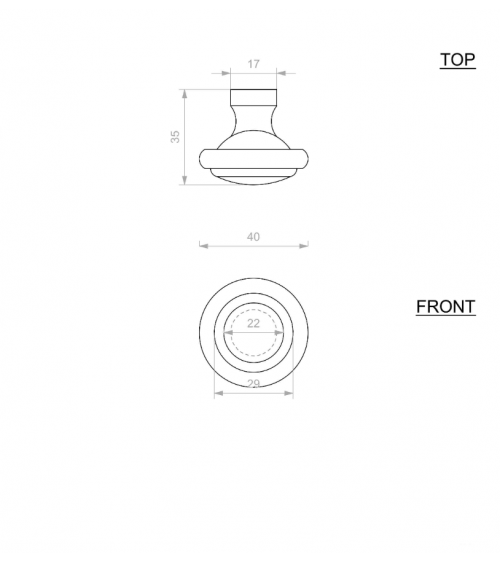 CDF Door Stop in Iron - designer handle
