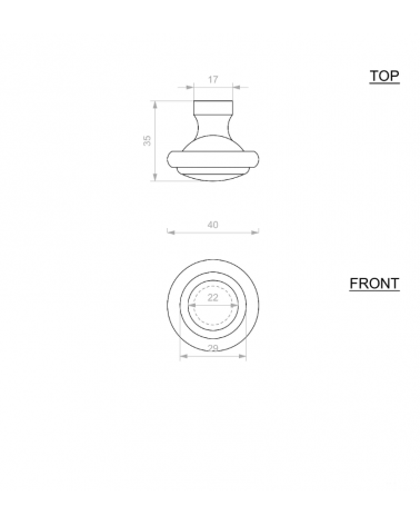 CDF Door Stop in Iron - designer handle