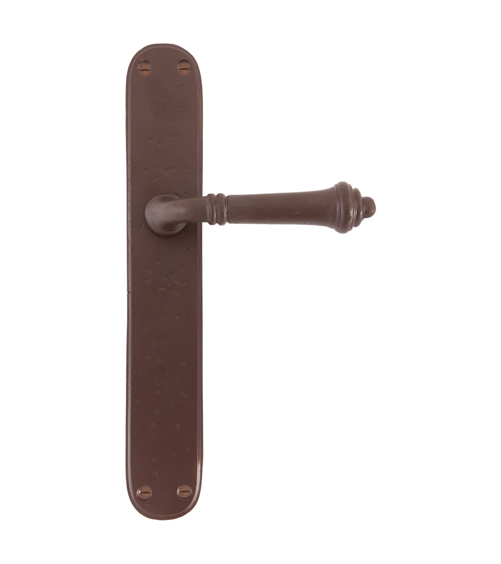 Black iron 287 door handle - designer ironmongery