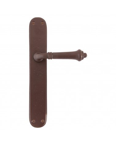 Black iron 287 door handle - designer ironmongery