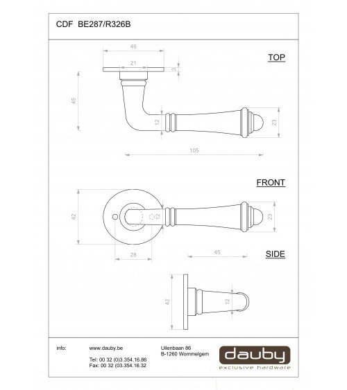 Black iron 287 door handle - designer ironmongery