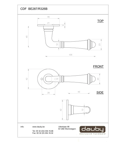 Black iron 287 door handle - designer ironmongery