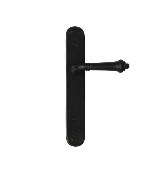 Black iron 287 door handle - designer ironmongery