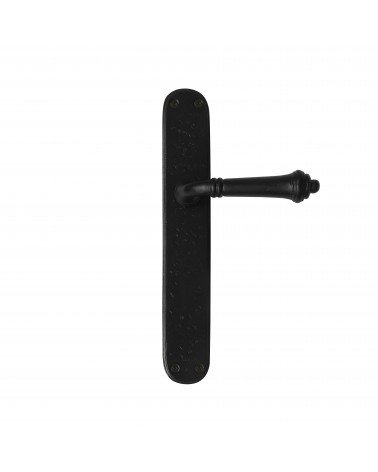 Black iron 287 door handle - designer ironmongery