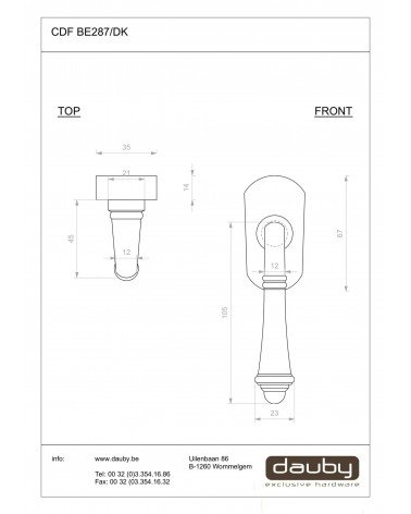 Retro - industrial round iron 287 window handle - designer handle