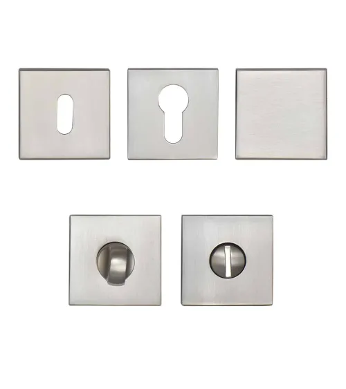 Écir zamak door handle in satin nickel finish