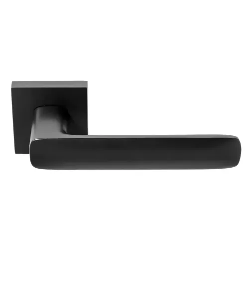 Écir zamak door handle with black finish