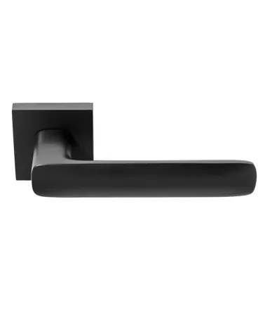 Écir zamak door handle with black finish