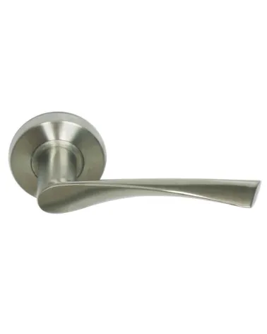 St Macaire door handle in matt brushed stainless steel — Stainless steel