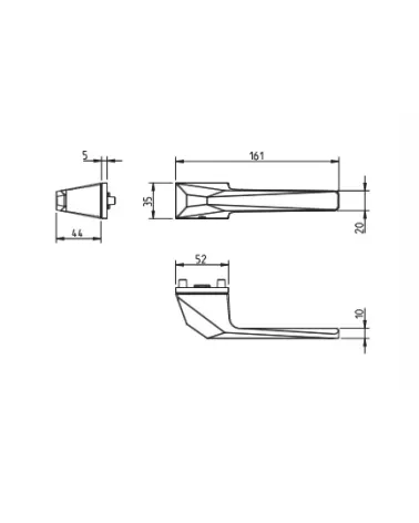 TUPAI 4155 5RE door handle | MillaPoignees