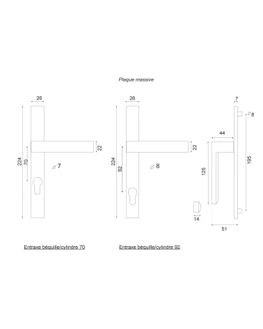 Bloom design, black 24 narrow backplate EUROWALE