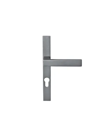 Narrow-profile aluminium/PVC stainless steel-look handle on 26 mm backplate | MILLAPOIGNEES