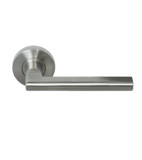 NEW PYLA 316 stainless steel door handle on a round rose | MillaPoignees