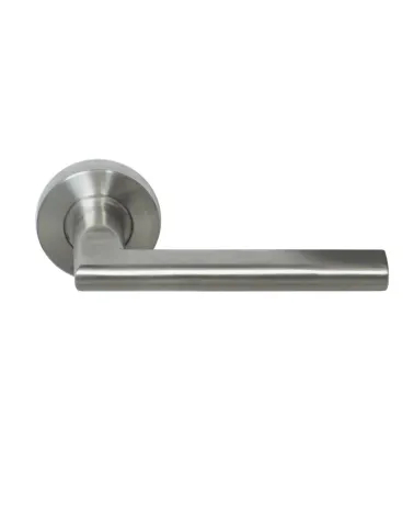 NEW PYLA 316 stainless steel door handle on a round rose | MillaPoignees