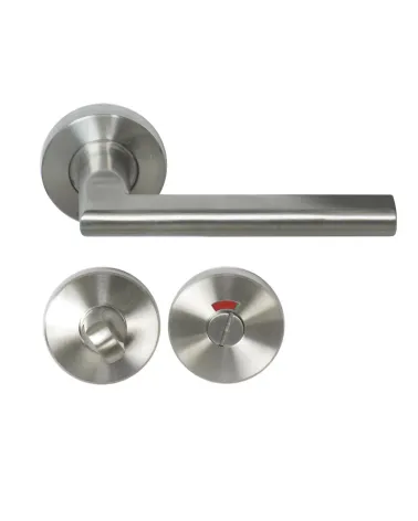 NEW PYLA 316 stainless steel door handle on a round rose | MillaPoignees