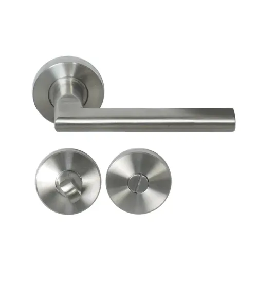 NEW PYLA 316 stainless steel door handle on a round rose | MillaPoignees