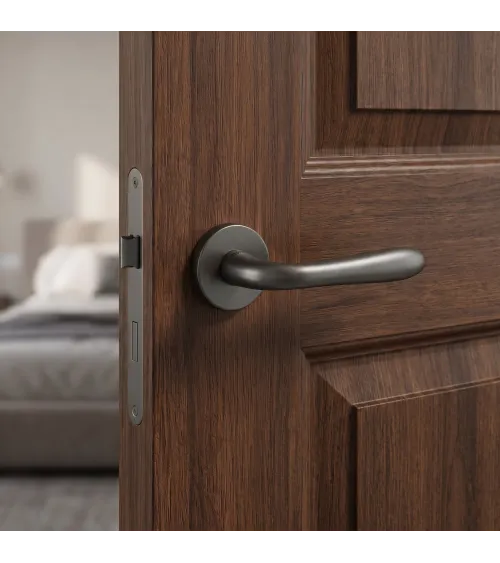 Titanium colour door handle TUPAI 294 designer handle