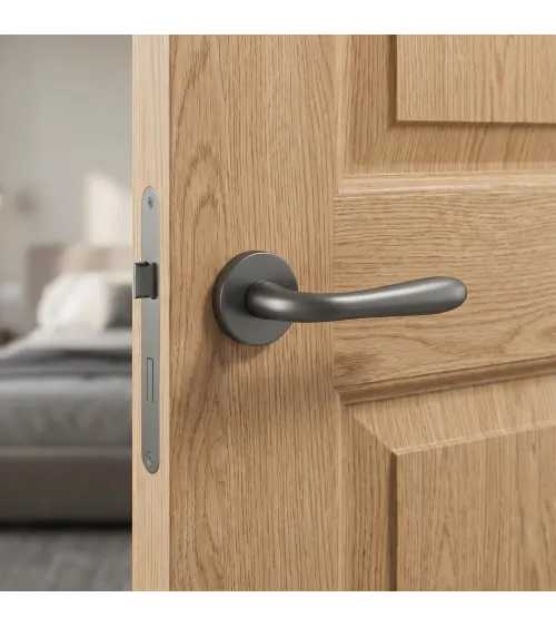 Titanium colour door handle TUPAI 294 designer handle