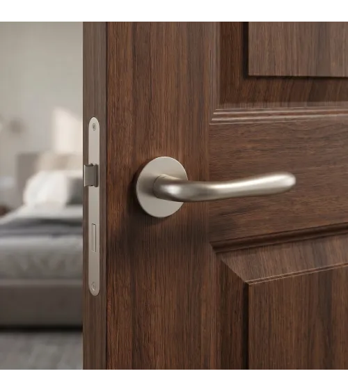 Brushed nickel door handle TUPAI 294 designer handle