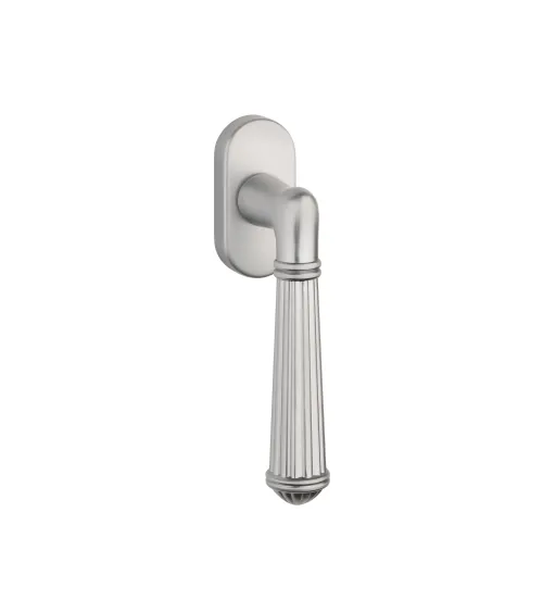 ARIDA aluminium window handle in satin chrome finish