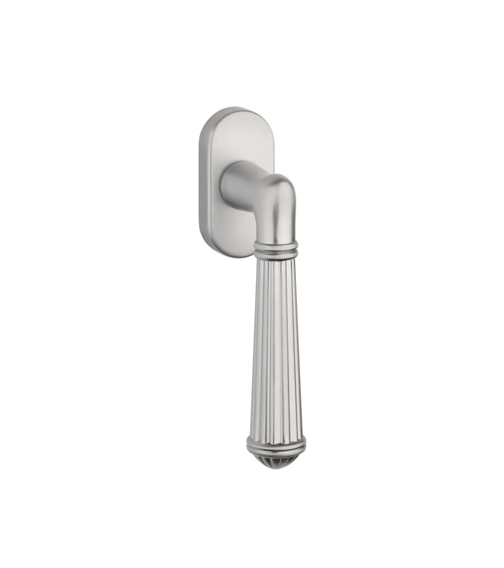 ARIDA aluminium window handle in satin chrome finish