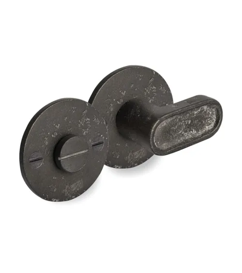 Privacy set in raw metal finish