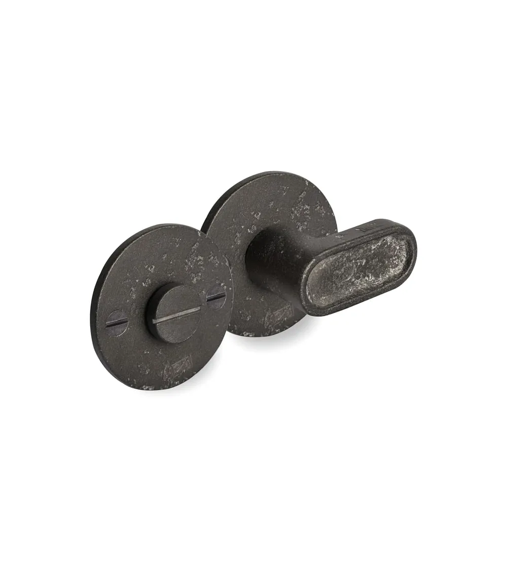 Privacy set in raw metal finish