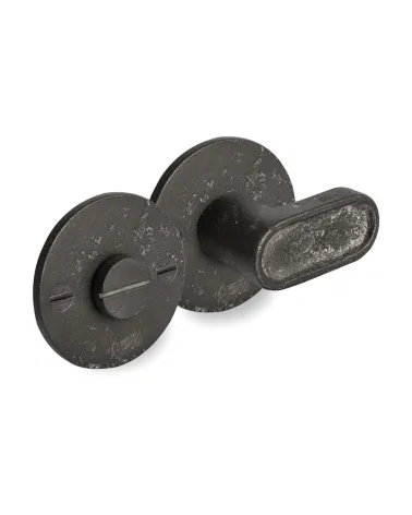 Privacy set in raw metal finish