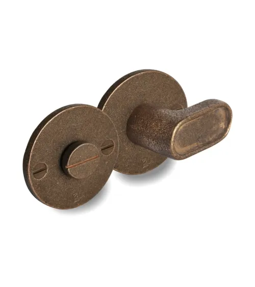Privacy set in raw metal finish
