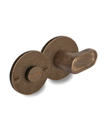 Privacy set in raw metal finish