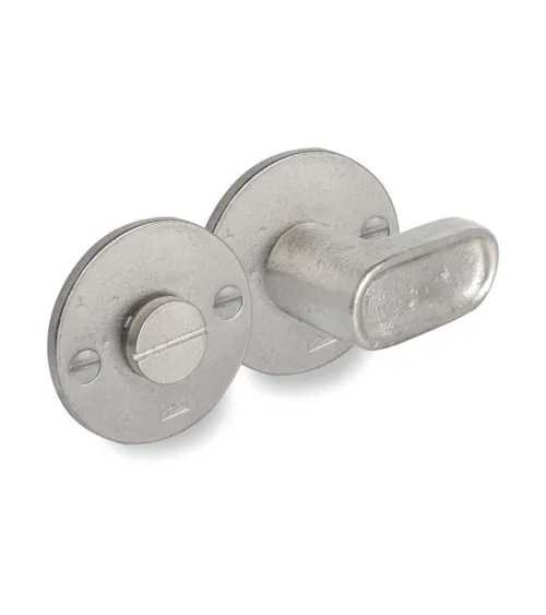 Privacy set in raw metal finish