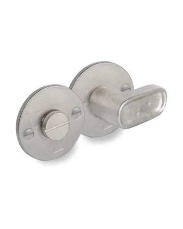 Privacy set in raw metal finish