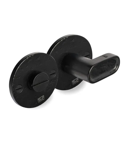 Privacy set in raw metal finish
