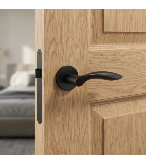 STILE PULIA door handle in black aluminium