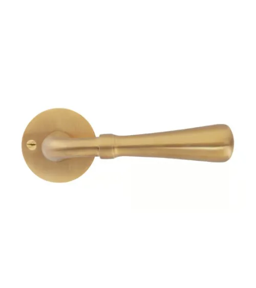 COH1200/50F door lever handle in unlacquered brushed brass | MillaPoignees