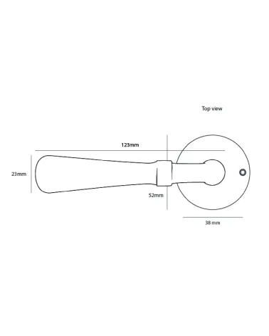 COH1200/50F door lever handle in unlacquered brushed brass | MillaPoignees