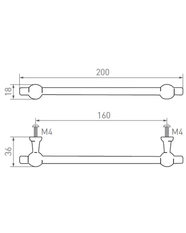 MDF furniture handle - design handle