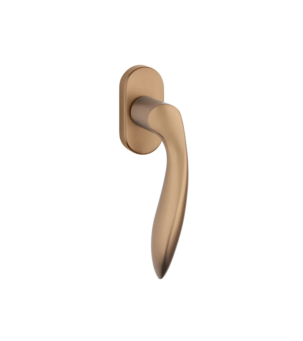 PULIA aluminium window handle in light brown
