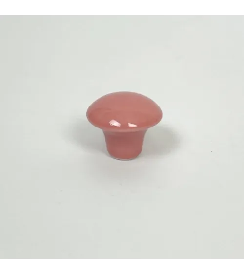 Glossy glazed porcelain wall hook in coral, size S – Anne Black