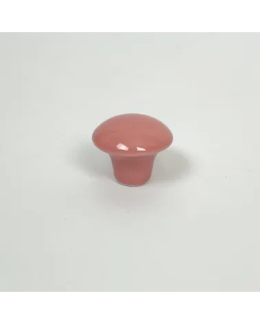 Glossy glazed porcelain wall hook in coral, size S – Anne Black