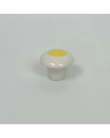 Dot porcelain wall hook in sunny yellow, size S – Anne Black