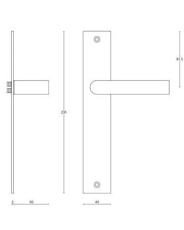 Formani ARC lever handle on backplate | MillaPoignees