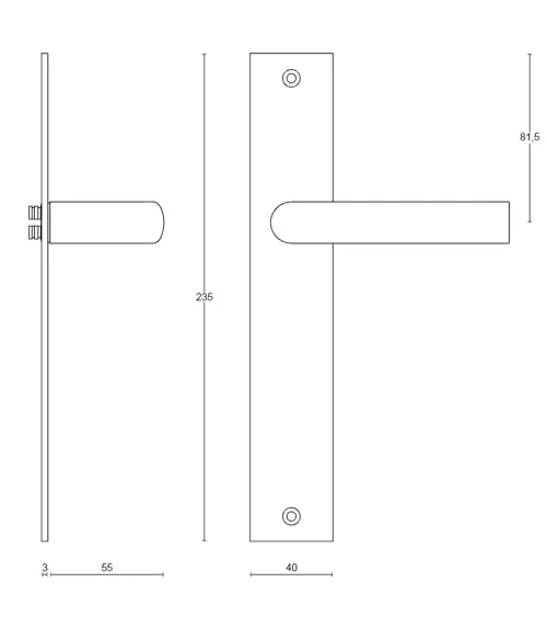 Formani INC lever handle on backplate | MillaPoignees