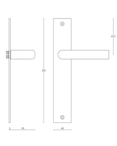 Formani INC lever handle on backplate | MillaPoignees