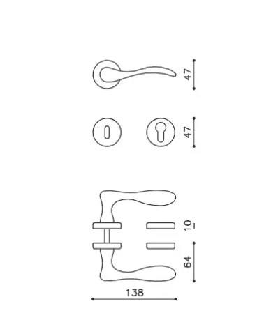 Olivari LINK M200 lever handle | MillaPoignees
