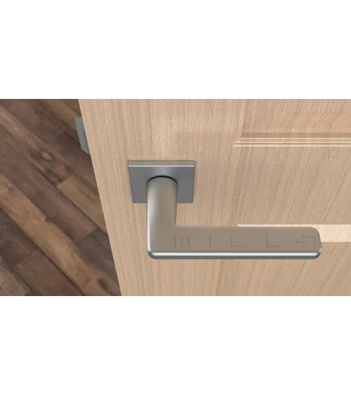 Satin chrome SETIA door handle design handle