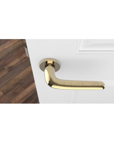 AZALIA Gold door handle design handle top view mounted on a door